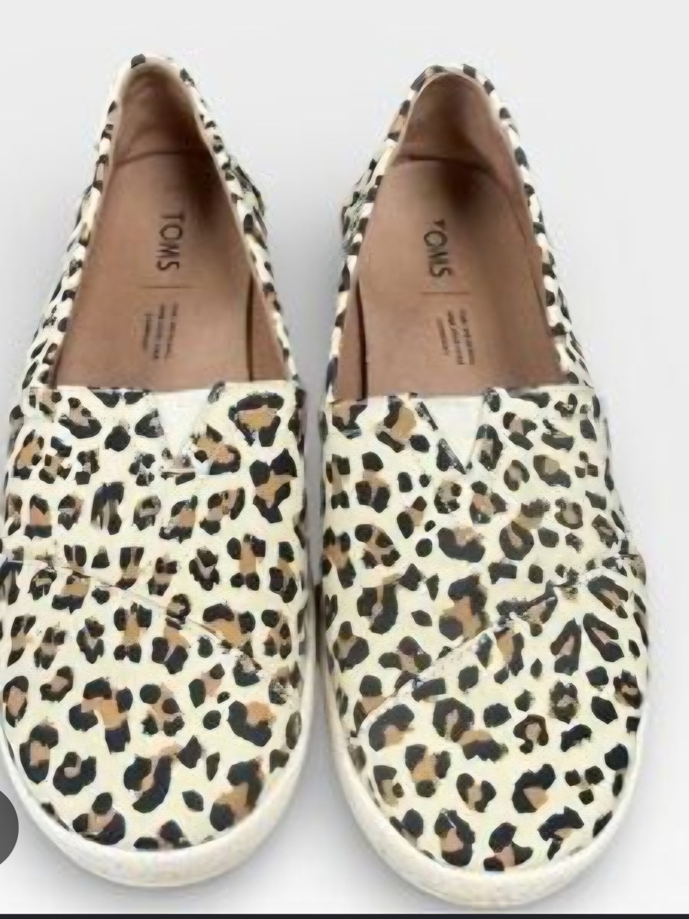 Toms Women's Leopard Print Slip-Ons - White, Black, Tan